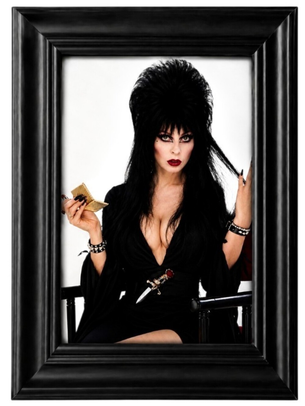 Elvira Horror Queen Cult Classic Gothic Punk Rock 80s 90s framed print Pin Up